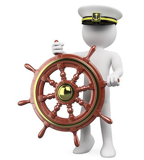 掌舵的白色船长3D小人44010_3D商业人物_其它类_图库壁纸_68Design
