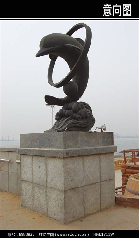 一群海豚雕塑像_正版商业图片_昵图网nipic.com