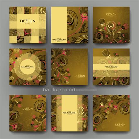 小册子设计系列-矢量花卉装饰小册子样板图片-高清图片-图片素材-寻图免费打包下载