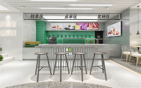 奶茶店的两个方案|空间|家装设计|设计师小熊猫 - 原创作品 - 站酷 (ZCOOL)