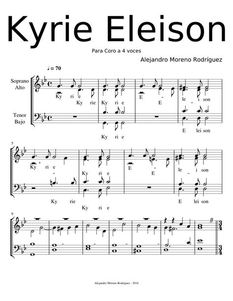 Kyrie Eleison Sheet music for Voice | Download free in PDF or MIDI ...