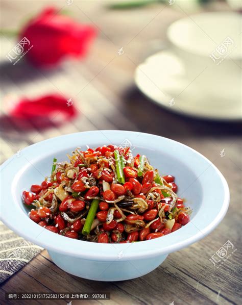 小鱼花生米,中国菜系,食品餐饮,摄影,汇图网www.huitu.com