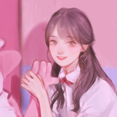 手绘qq头像女生温柔