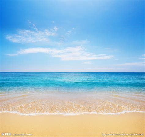 沙滩碧海蓝天纯净的海岸摄影图__自然风景_旅游摄影_摄影图库_昵图网nipic.com