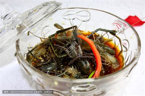 花雕醉沼虾,中国菜系,食品餐饮,摄影,汇图网www.huitu.com