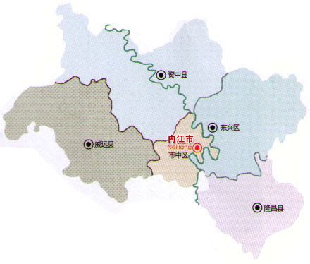 四川内江下辖的5个行政区域一览|枢纽|内江市|四川省_新浪新闻