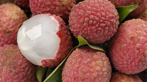 Pink Red Tropical Lychee Fruits