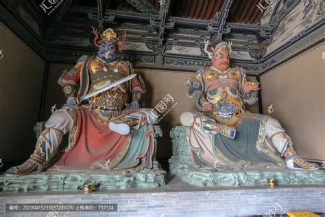 山西大同华严寺天王殿四大天王,历史古迹景区,旅游景点,摄影素材,汇图网www.huitu.com