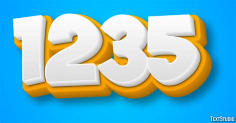 1235 Text Effect and Logo Design Number