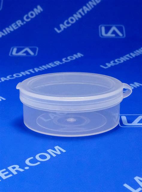 Lacons® 250950 Round Hinged-Lid Plastic Container
