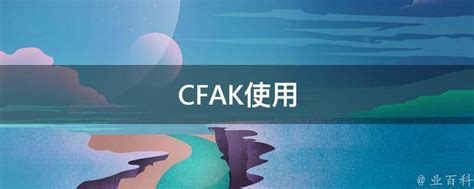 CFAK使用 - 业百科