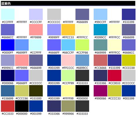 网页设计常用色彩搭配表--按色相的搭配分类 - 前端开发框架 ...
