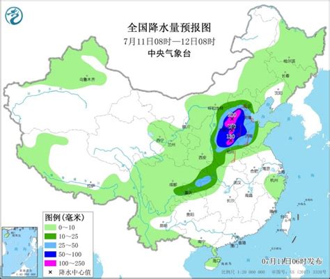 中央气象台升级发布暴雨黄色预警，暴雨强对流将席卷晋京冀鲁