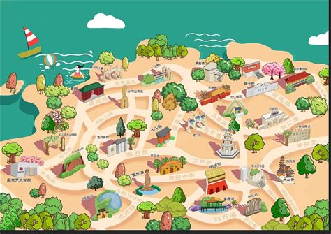 《鄂尔多斯旅游手绘地图》（已商用）|插画|商业插画|陈树锐 - 原创作品 - 站酷 (ZCOOL)
