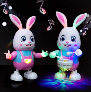 新款电动机器人商行兔子唱歌打鼓萌兔老虎摇摆熊猫儿童玩具批发-阿里巴巴