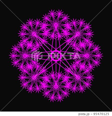 幾何学模様 フラクタル 神聖幾何学 カラフルアイコン プロフィール画像のイラスト素材 [95470125] - PIXTA