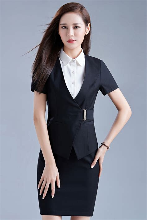 时尚职业装女装套裙短袖衬衣OL通勤装工作制服服 sp-xd127
