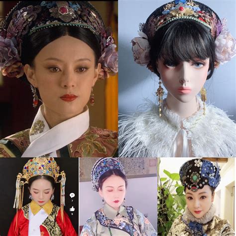 中式古装宫廷帽子延禧宫略款演出拍摄皇后发饰如懿传款钿子古风_虎窝淘