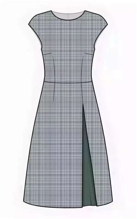 裙子款式图-女装设计-CFW服装设计