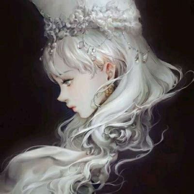 头像白长发温柔女生