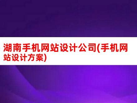 湖南网站建设制作设计服务商(湖南网站制作公司)_V优客