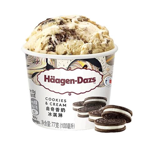哈根达斯（Haagen Dazs）曲奇香奶口味 100ml杯冰淇淋京东冷链配送-商品详情-菜管家