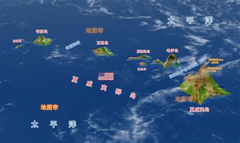 夏威夷地理位置图图片