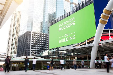 建筑物的广告牌样机展示模型mockups – 设计小咖