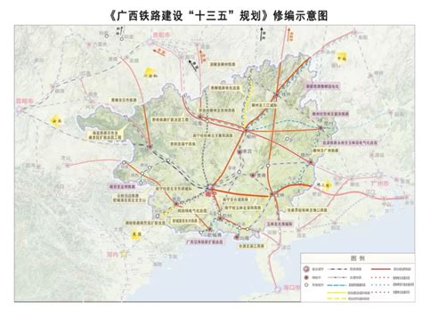 广西2030高铁规划图,2020年广西高铁规划图,广昆高铁站点线路图_文秘苑图库