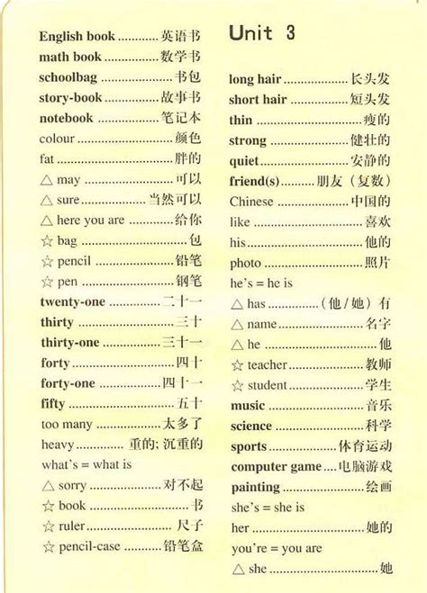 清华大学出版社小学英语|六年级上册单词表