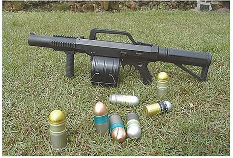 枪械图鉴米尔科姆转轮连发式榴弹发射器|南非|榴弹|转轮_新浪新闻