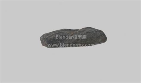 blender青色层状岩石石头石块岩石矿物3d模型素材资源下载-Blender模型库
