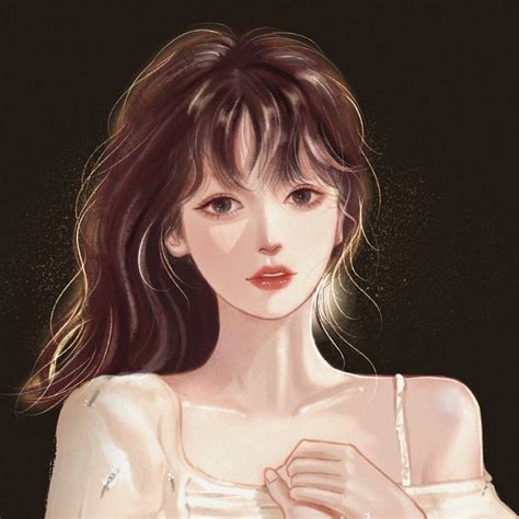 水彩复古风头像女生可爱