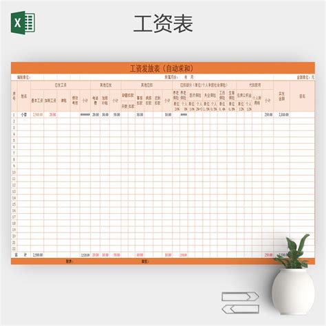 员工工资发放表excel -人人办公