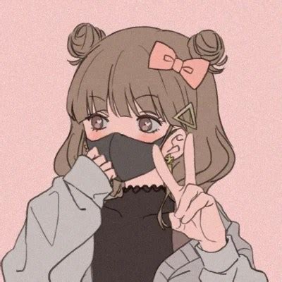 戴口罩女生头像温柔动漫