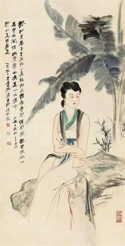 张大千仕女图图片