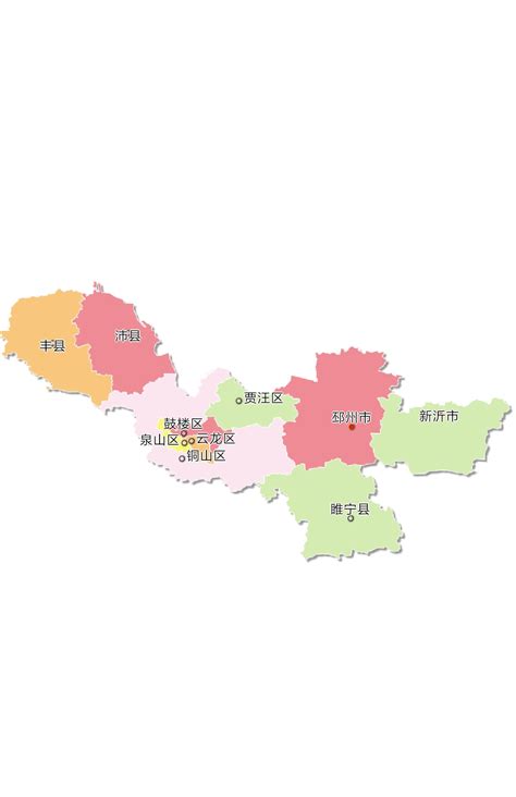 徐州区域划分图图片