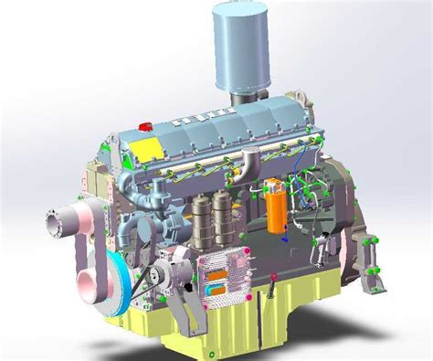 【发动机电机】YAMZ-236柴油发动机模型3D图纸 Solidworks设计 x_t格式_SolidWorks_电机-仿真秀干货文章