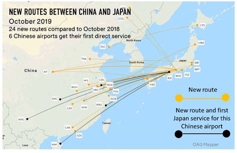 2019年10月，中日之间新增2200多个航班（附图）-空运新闻-锦程物流网