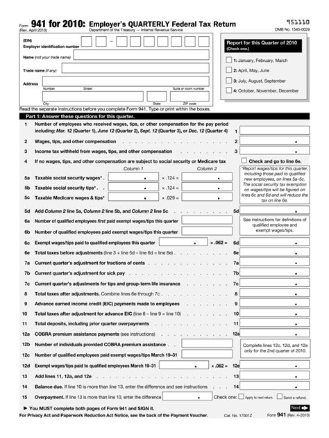 18 Printable form 941 Templates - Fillable Samples in PDF, Word to ...