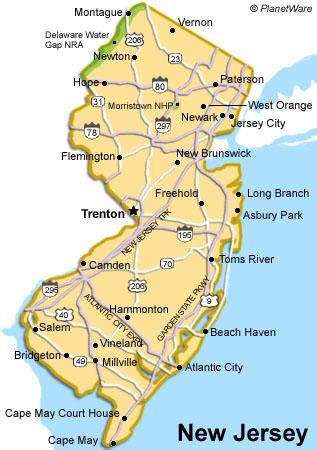 Nueva Jersey Mapa