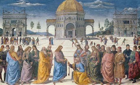 Giving Of The Keys To St Peter, From The Sistine Chapel, 1481 Painting ...