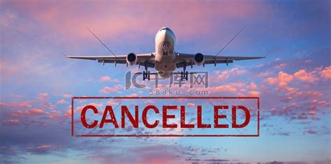 欧洲和美国机场的航班取消。机场飞机高清摄影大图-千库网