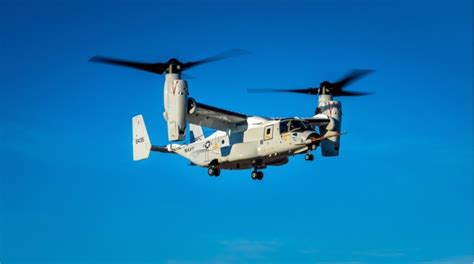 波音CMV-22B鱼鹰（Osprey）倾转旋翼机在德州完成首次试飞-航拍网