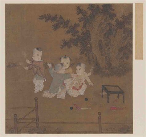 清 金廷标戏婴图轴 - 故宫博物院 - 故宫壁纸
