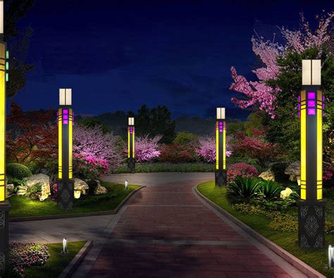厂家定制景观灯 户外广场公园大型方形太阳能特色造型灯柱景观灯-阿里巴巴