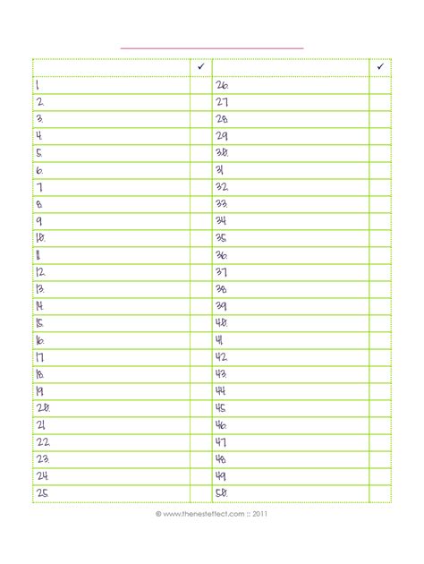 Numbered To Do List - Edit, Fill, Sign Online | Handypdf