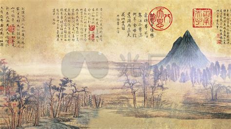 鹊华秋色图图片