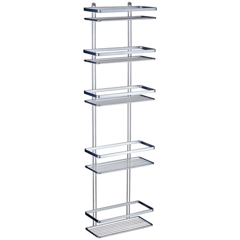 Wireshelf Satina rectangle 5-tier (chrome) - Duschy