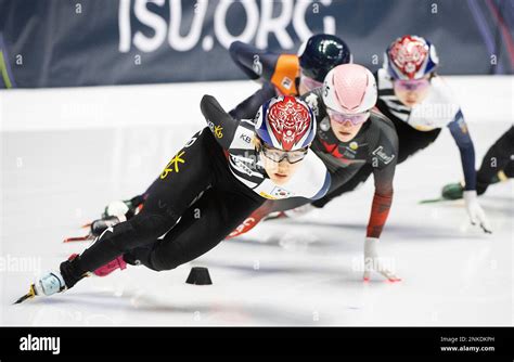 Seo Whi-min of South Korea skates to a third place finish in the 1500 ...